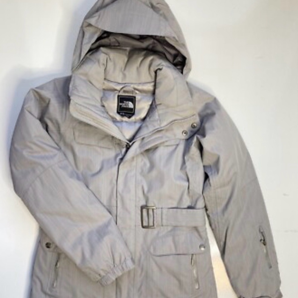 The North Face Light Gray Hooded Parka